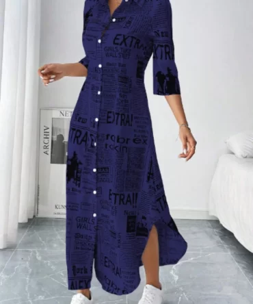 Vestido Camisero Azul
