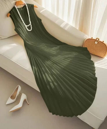 Vestido Largo Plisado