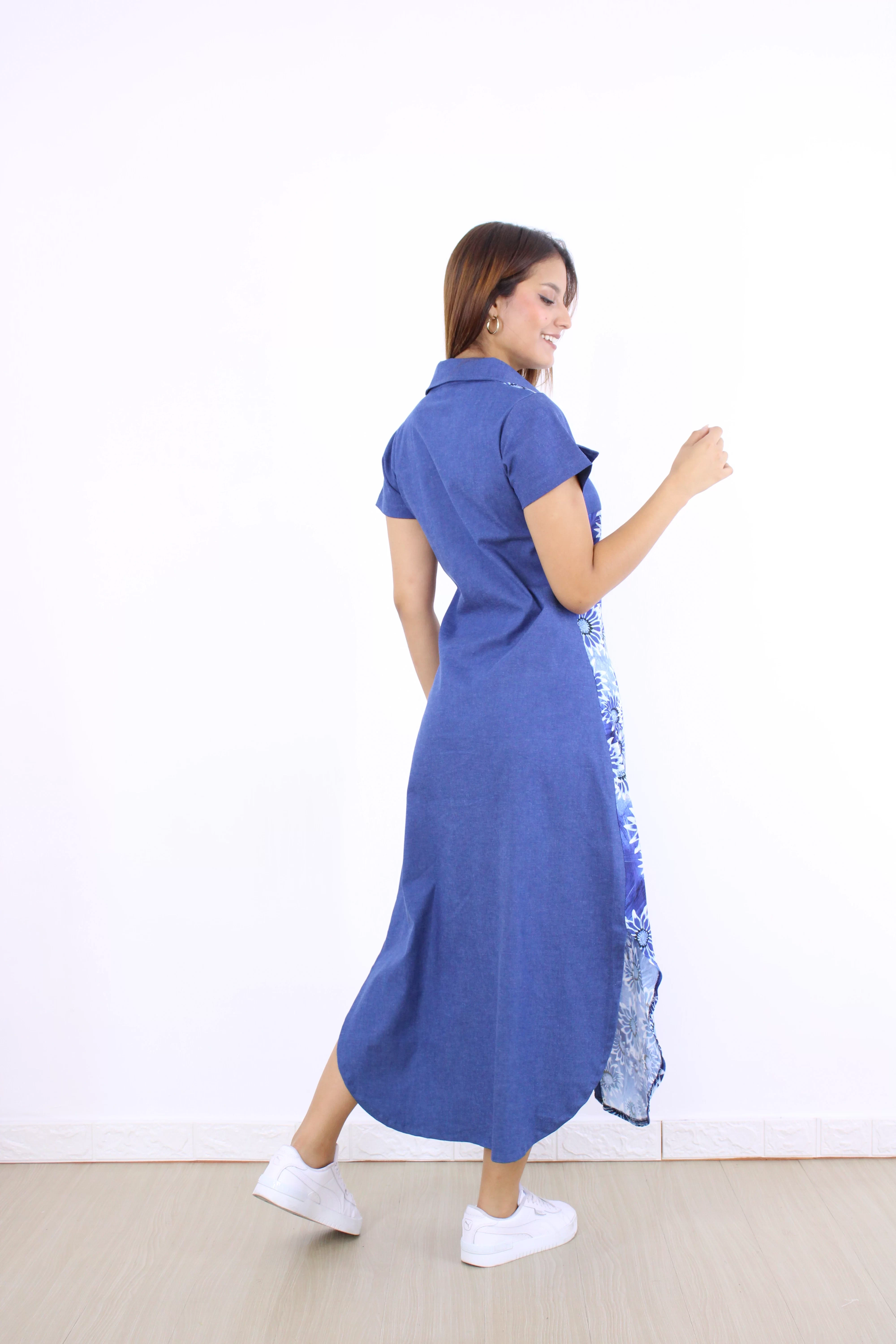 Vestido Largo Denim Mandala - Imagen 3